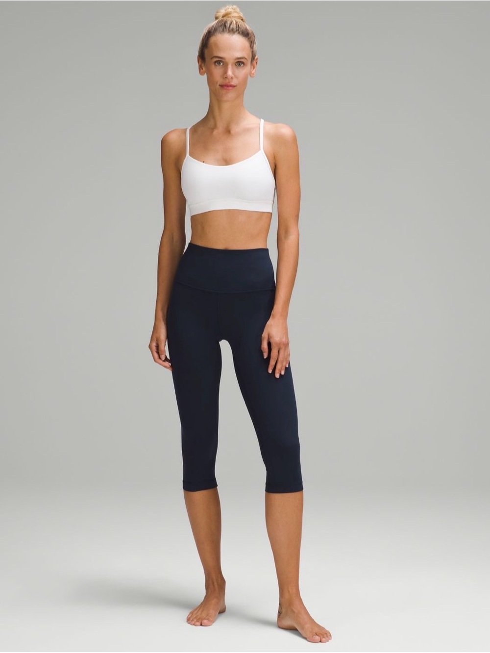 lululemon Navy Cropped High-Rise Capri Leggings